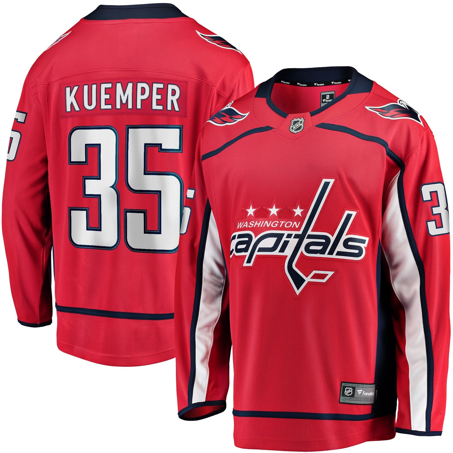Darcy Kuemper Washington Capitals Fanatics Branded Home Breakaway Player Jersey - Red